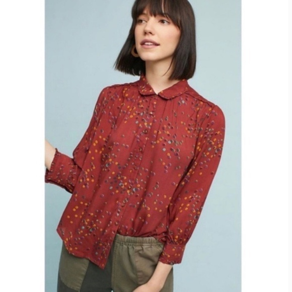 SALE! 🔔 Maeve Anthropologie Dot Blouse - Size Large